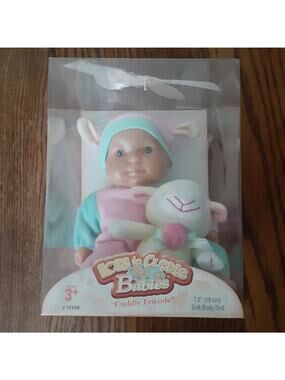2005 JC Toys Lots To Cuddle Babies Friend Soft Baby Doll Pink Plush 7.5"